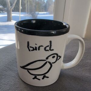 Just Mugs Black White Bird Tree Coffee Mug England